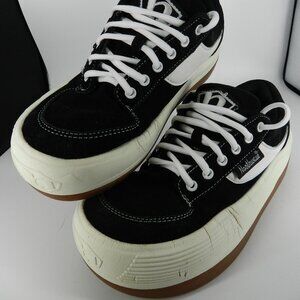 Northwave Espresso Sneakers Black Suede Flat Platform Shoes Womens 9.5 Men 7.5